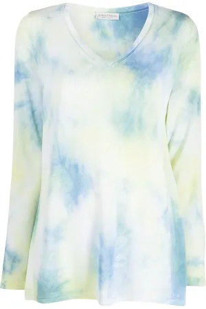LE TRICOT PERUGIA Langarmshirt mit Batikmuster