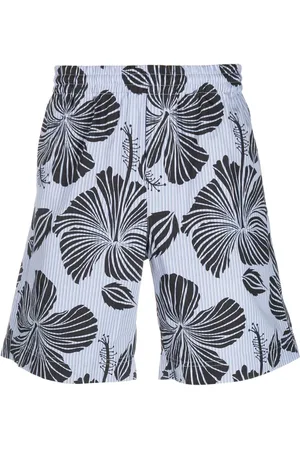 Msgm Bermudas mit Hibiskus-Print