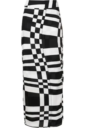 AMIR SLAMA Geometric-print midi skirt