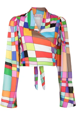 AMIR SLAMA Bluse mit grafischem Print
