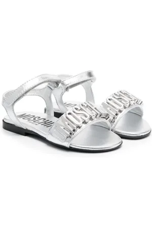 Moschino Flache Sandalen mit Logo