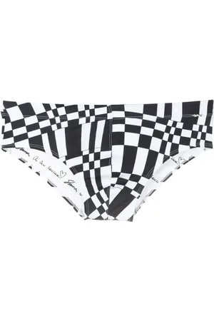 AMIR SLAMA Badehose mit geometrischem Print