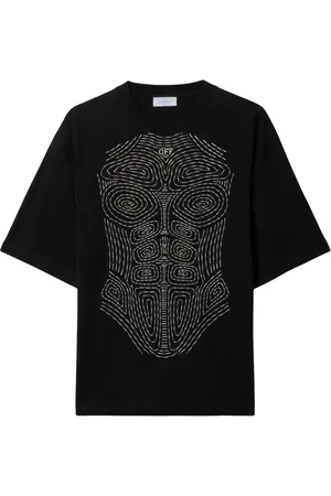 OFF-WHITE T-Shirt mit Körperstickerei