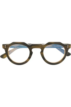 LESCA Runde Brille in Schildpattoptik