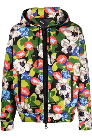 Dsquared2 Kapuzenjacke mit Blumen-Print