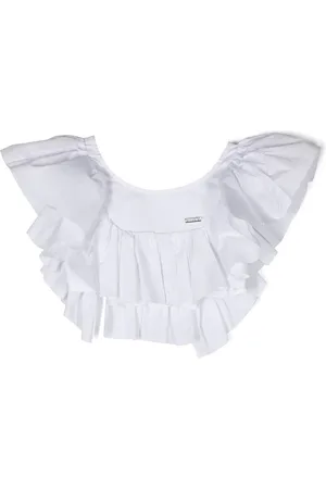 MONNALISA Cropped-Bluse mit Rüschenbesatz