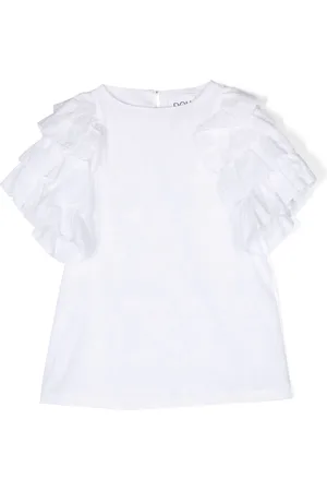 DOUUOD KIDS Minikleid mit gerüschten Ärmeln
