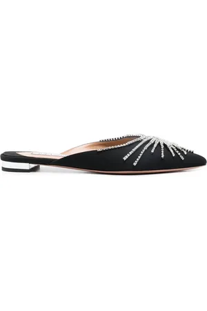 Aquazzura Sunshine Mules mit Kristallen