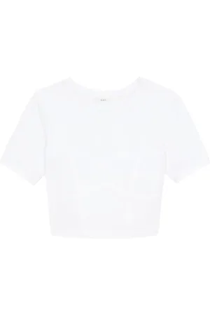 A.L.C. Cropped-T-Shirt mit rundem Ausschnitt