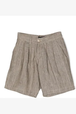 Emporio Armani Gestreifte Shorts aus Leinen