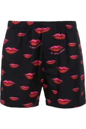 AMIR SLAMA Shorts mit Lippen-Print