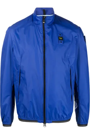 Blauer Jacke mit Reißverschluss
