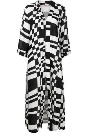 AMIR SLAMA Kariertes Maxikleid