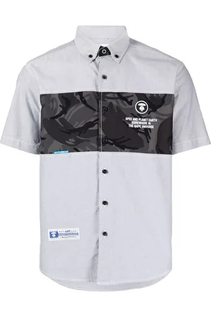 A Bathing Ape Hemd mit Camouflage-Print