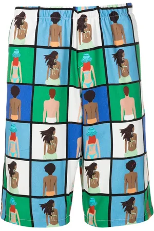 AMIR SLAMA Bermudas mit grafischem Print