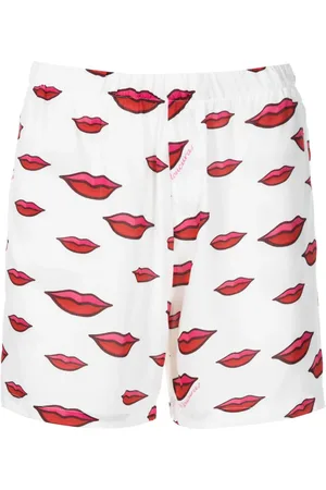 AMIR SLAMA Shorts mit Lippen-Print