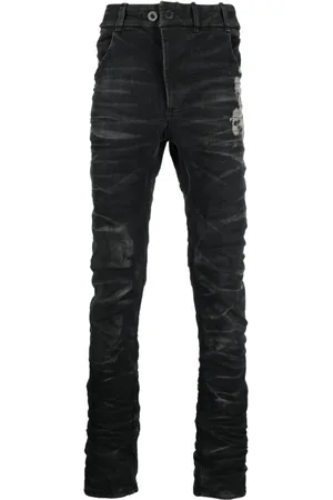 11 BY BORIS BIDJAN SABERI Skinny-Jeans im Distressed-Look