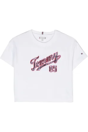 Tommy Hilfiger Verziertes T-Shirt mit Logo-Print