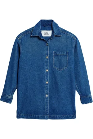 Ami Jeanshemd mit Haifischkragen