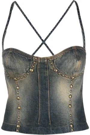 BLUMARINE Jeans Top im Jeans-Look
