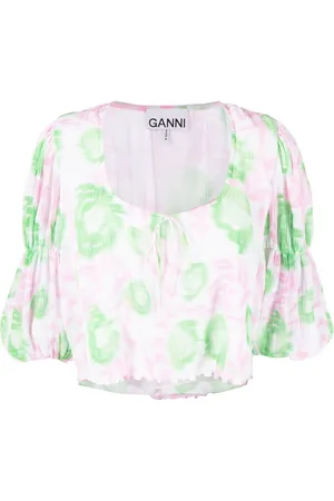 Ganni Bluse mit Blumen-Print