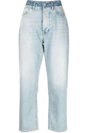 3x1 Tief sitzende Straight-Leg-Jeans