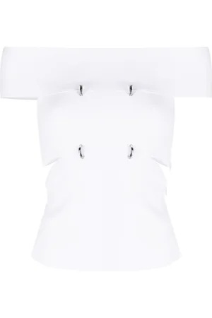 Alexander McQueen Schulterfreies Cropped-Oberteil