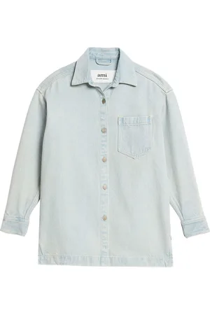 Ami Jeanshemd mit Logo-Print