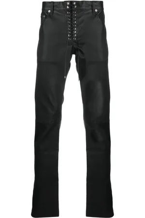 Ludovic De Saint Sernin Schmale Lederhose mit Schnürung