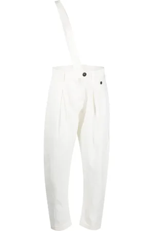 ISABEL BENENATO Leinenhose mit hohem Bund