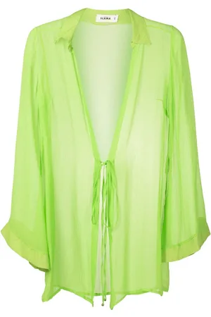 AMIR SLAMA Seidenbluse mit Knitteroptik