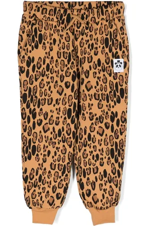 Mini Rodini Jogginghose mit Leoparden-Print