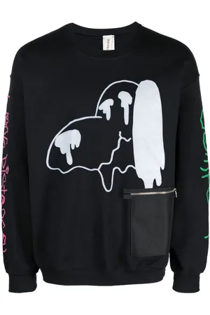 WESTFALL Geripptes Sweatshirt mit Print