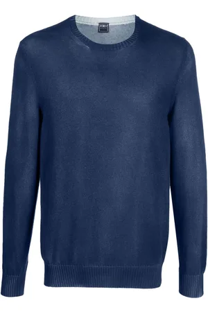 FEDELI Pullover mit rundem Ausschnitt