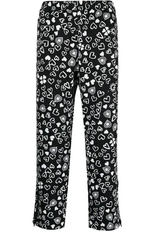 Comme des Garçons Cropped-Hose mit Herz-Print