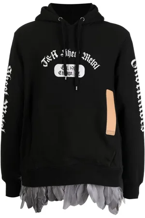 4SDESIGNS Hoodie mit Federbesatz