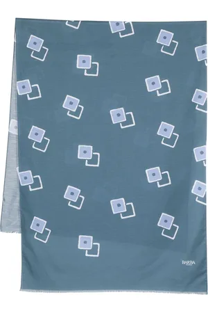 BARBA Ausgefranster Schal mit Print