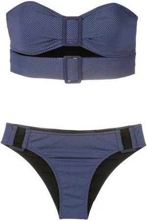 Gloria Coelho Bandeau-Bikini mit Schnalle