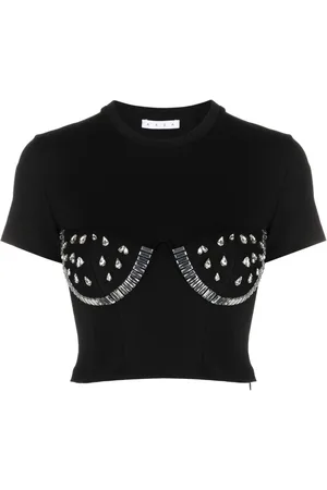 AREA T-Shirt mit Kristallen