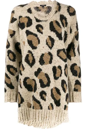 R13 Pullover mit Leoparden-Print