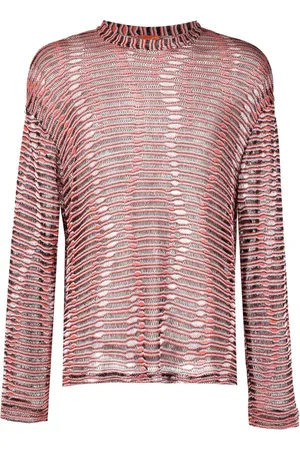 Vitelli Gestreifter Pullover mit Lochmuster