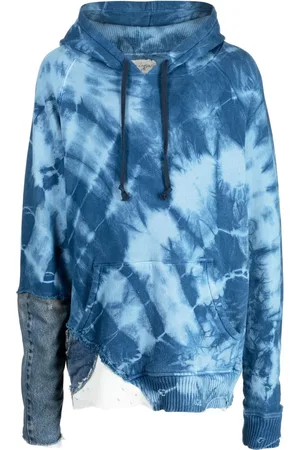 GREG LAUREN Hoodie mit Batikmuster