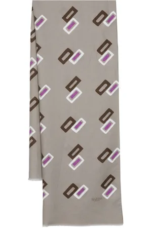 BARBA Ausgefranster Schal mit Print