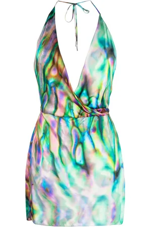 DAVID KOMA Minikleid mit abstraktem Print
