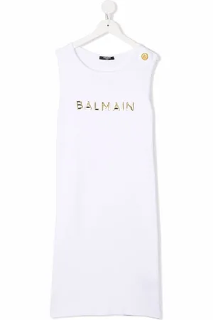 Balmain TEEN Trägerkleid mit Logo