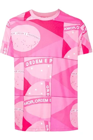 AMIR SLAMA T-Shirt im Patchwork-Look