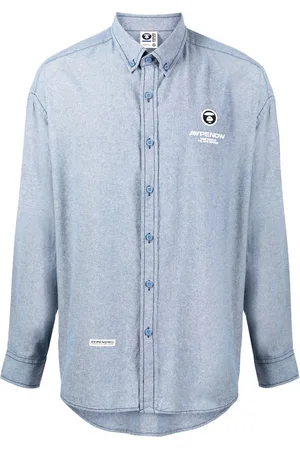A Bathing Ape Hemd mit Logo-Stickerei