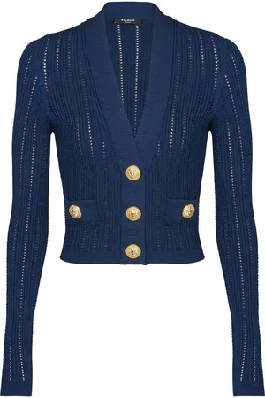 Balmain Cropped-Cardigan mit V-Ausschnitt