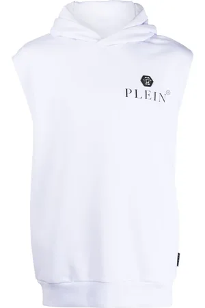 Philipp Plein Ärmelloser Hoodie mit Logo-Print
