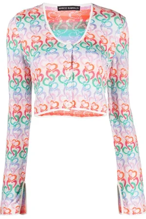 Marco Rambaldi Cropped-Cardigan mit Herzmuster